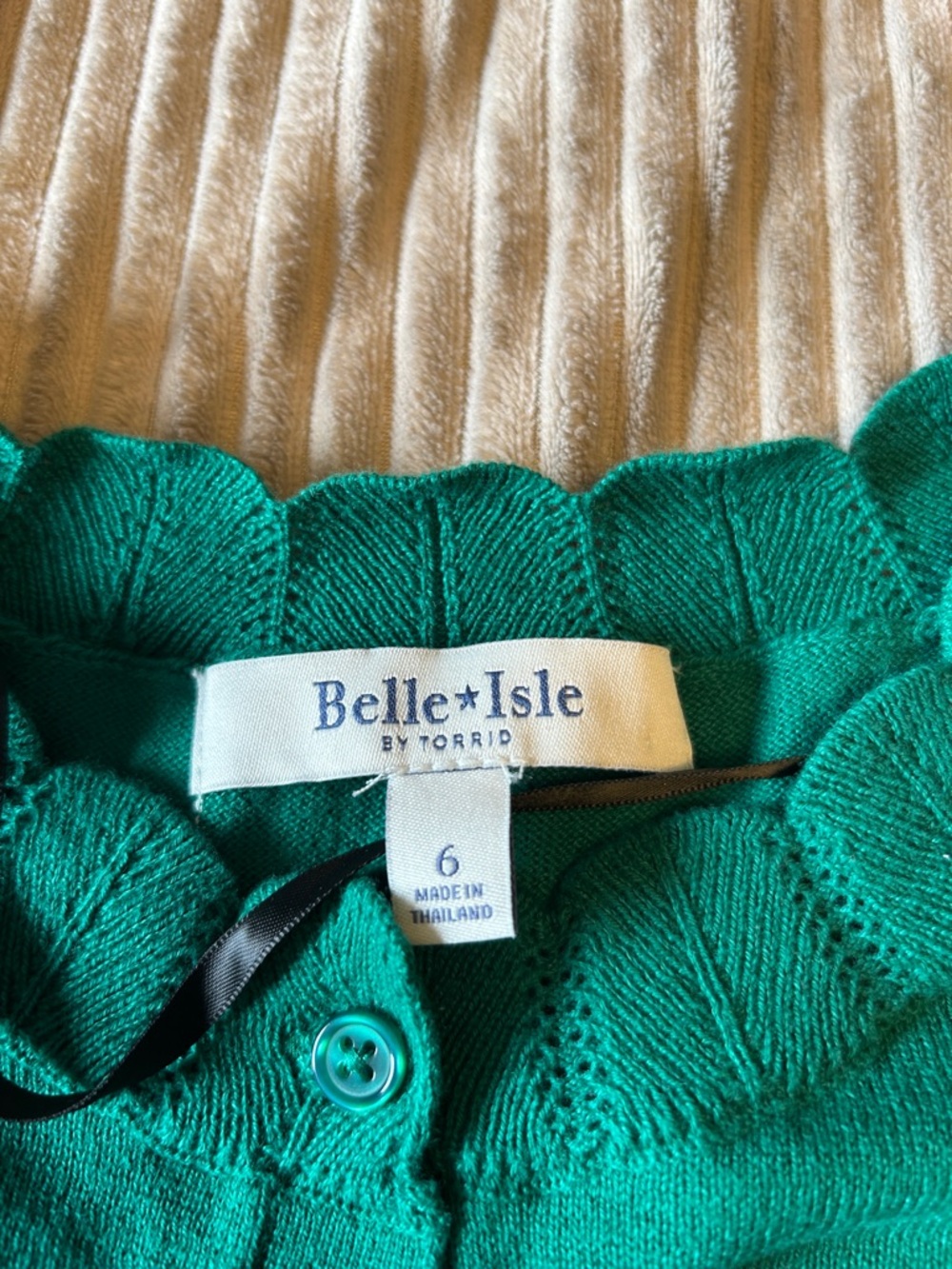 torrid Emerald Green Men's Button-Front Cardigan - Picture 2 of 3